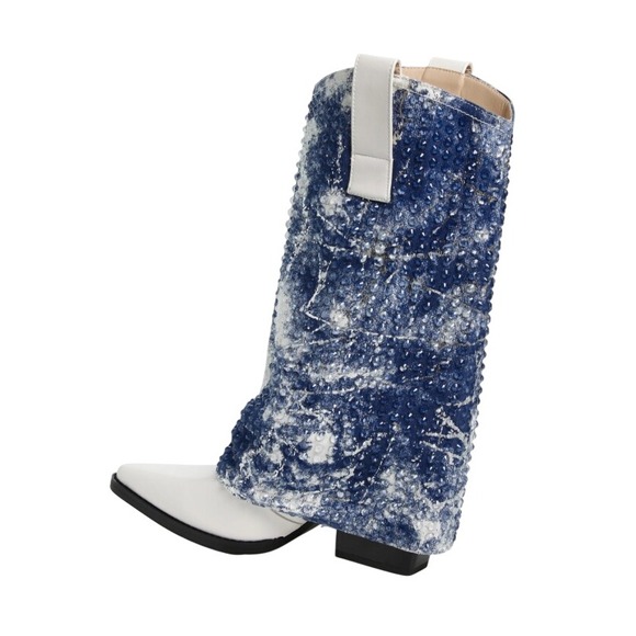 Azalea Wang Hartley Fold-Over Boot - Size 10 - Picture 2 of 6